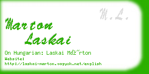 marton laskai business card